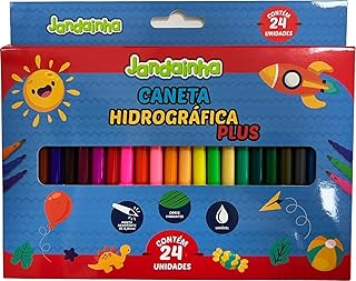 Canetinha Hidrográfica Plus Lavável 24 cores - Jandainha