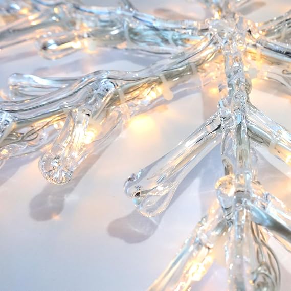 FUCHSUN 13 Inch Lighted Snowflake Christmas LED Window Silhouette Lights