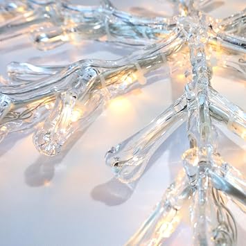 FUCHSUN 13 Inch Lighted Snowflake Christmas LED Window Silhouette Lights