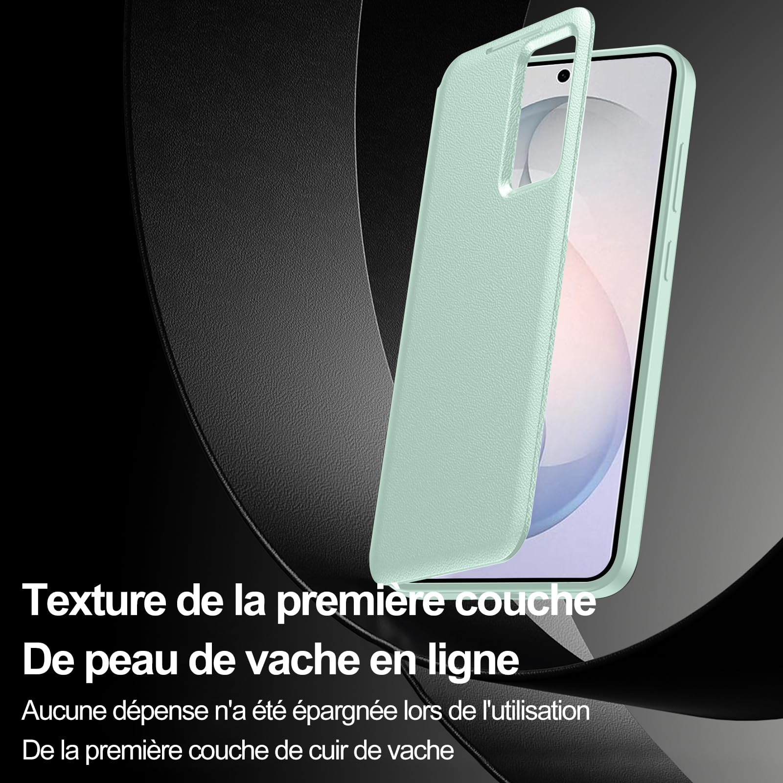Cover per Samsung Galaxy S25 Smart View con Finestra Intelligente, Custodia a portafoglio effetto pelle con porta carte, supporto pieghevole e protezione antiurto integrale, custodia per Galaxy S25