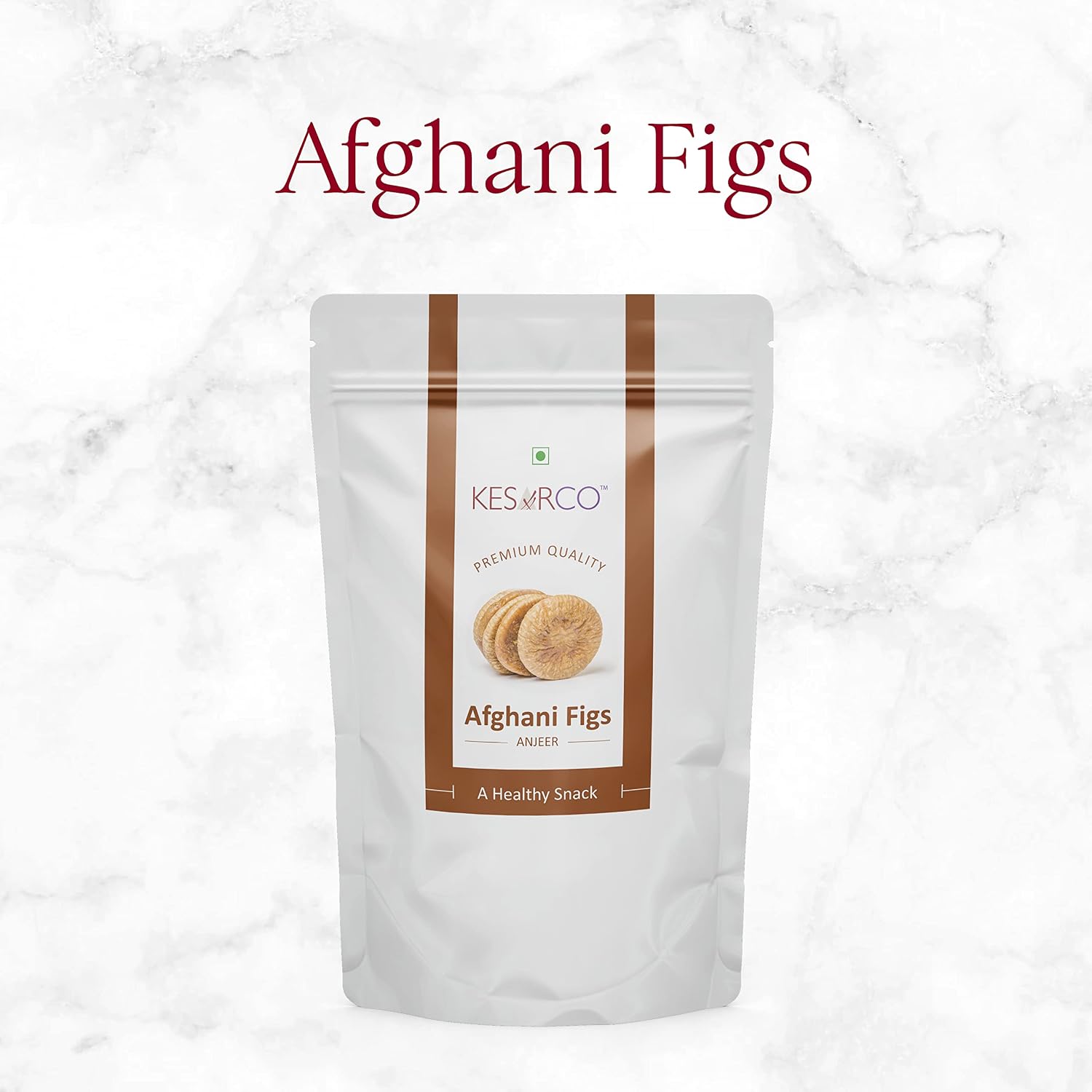 KESARCO Dried Afghani Figs, Anjeer, High In Fiber, Rich In Calcium, Phosphorus And Magnesiu(400 Gm)