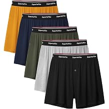 Boxers for Men Viscose from Bamboo Mens Underwear Boxer Shorts Breathable Mens Boxer, Loose Fit, Knit Pack