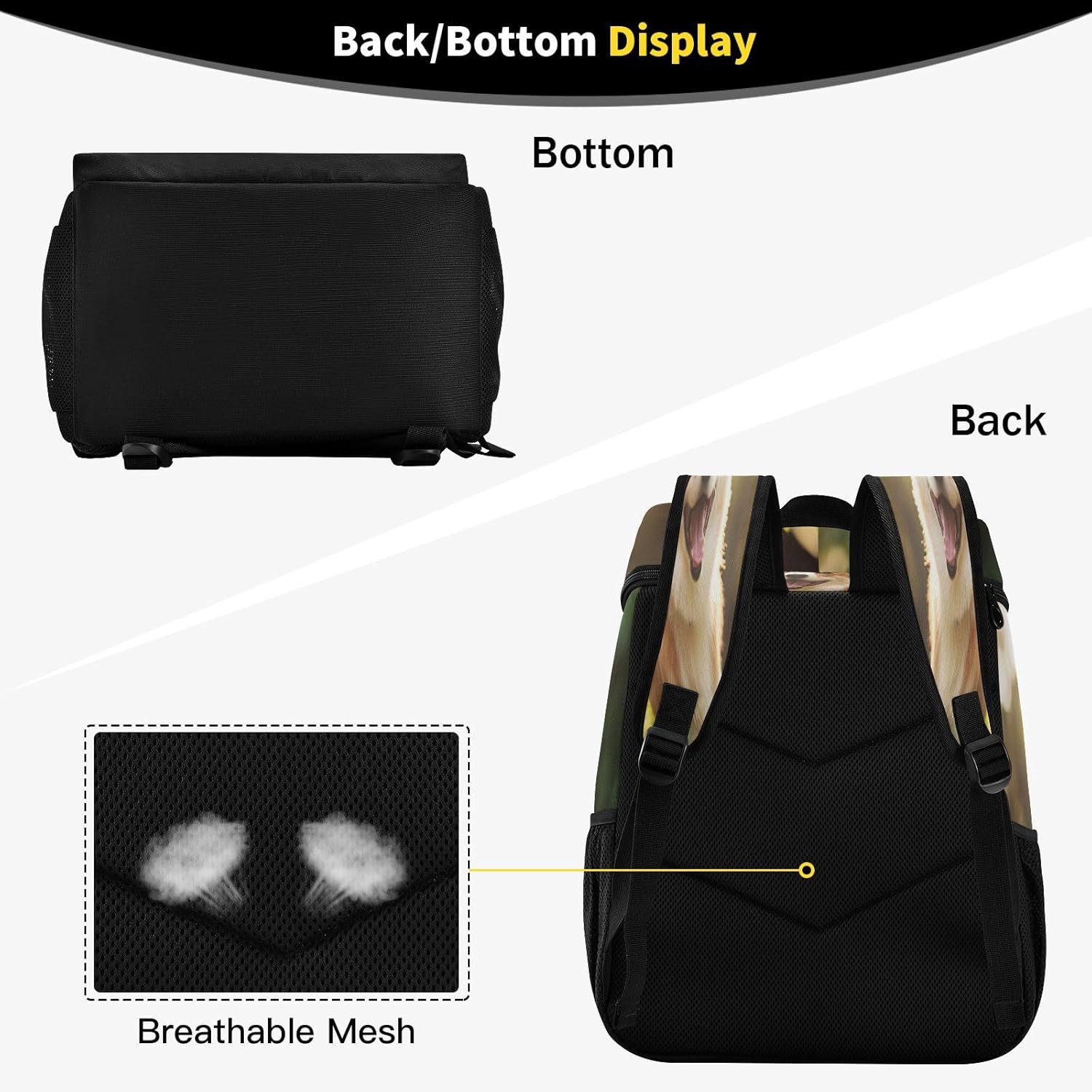 Smiling Dog Cooler Backpack 36 Cans Leakproof Waterproof Backpack Cooler Bag Beach Accessories Travel Camping Fishing Backpack for Women Men