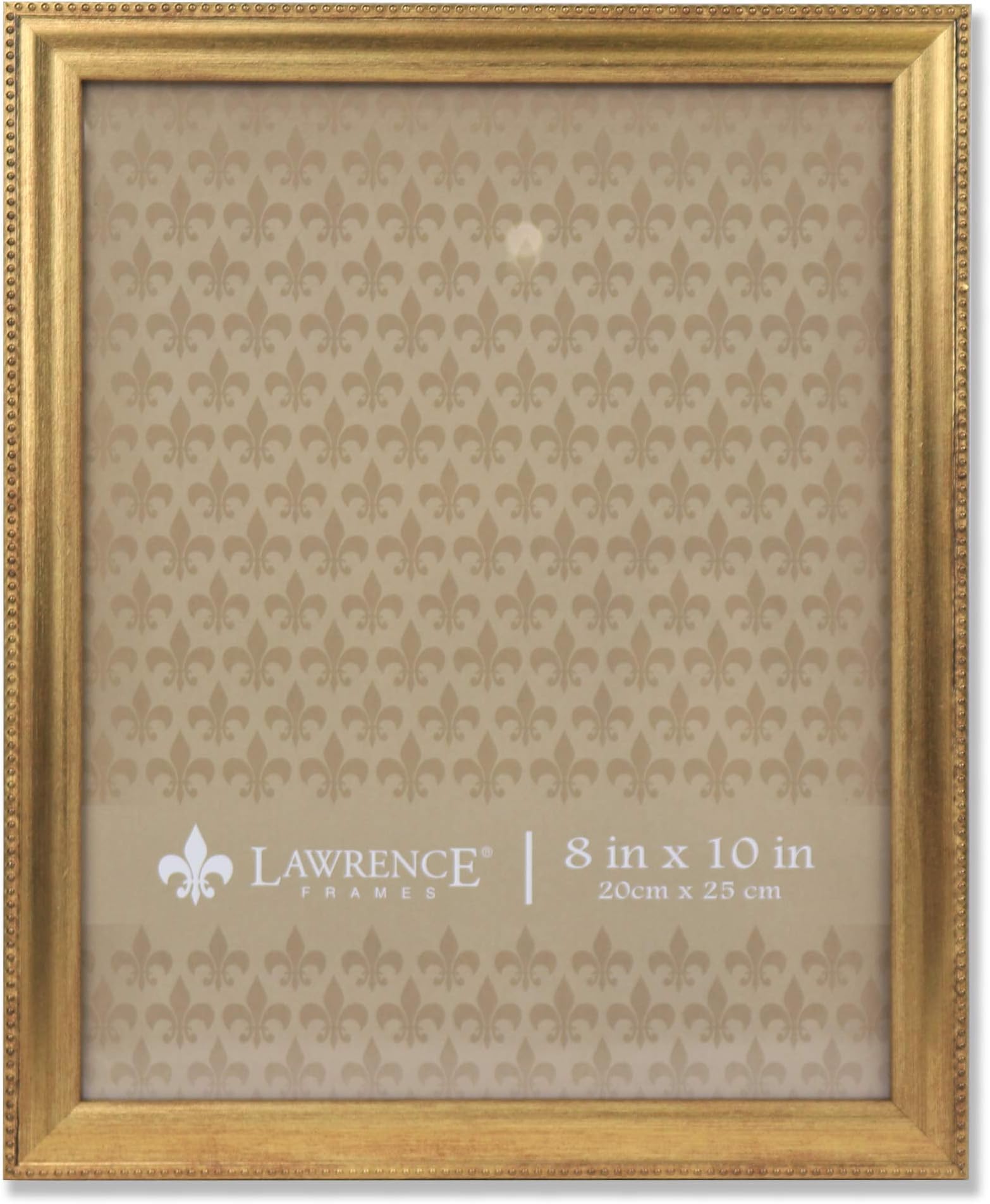 Lawrence Frames Lawrence Gold 8X10 Frames Classic Bead Picture Frame, 537080