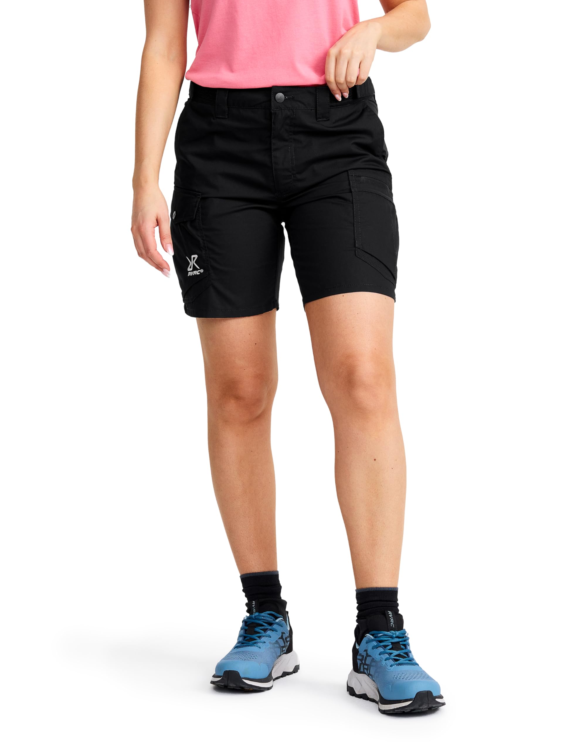 RevolutionRace Rambler Lightweight Pro Shorts for Women, Lightweight Hiking Shorts, Black, XS