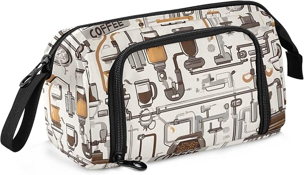 Coffee Factory Large Capacity Pencil Case Pen Bag Zipper Pencil Pouch Big Aesthetic organizer Back to School Supplies
