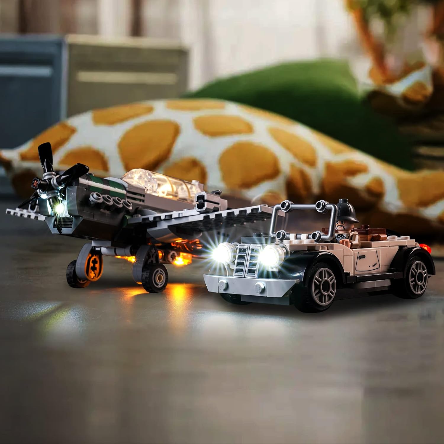 BrickBling LED Light Compatible with Lego The Last Crusade Fighter Plane Chase 77012 Building Set (No Model, Lights Only), Creative Light Kit Compatible with Lego 77012 for Adult