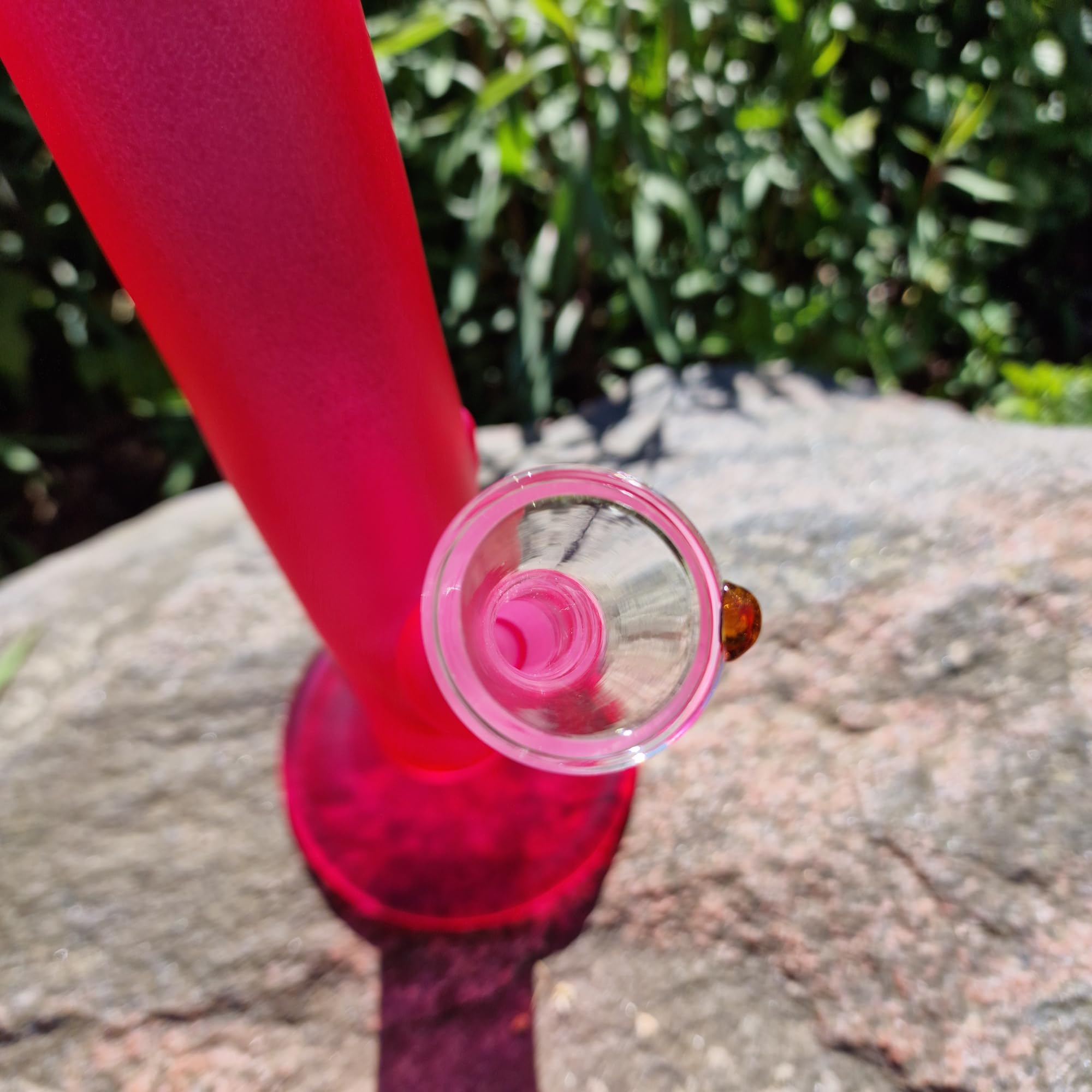 Budawi® 18,8er Glasbong " Pink Lady " mit Kickloch Bong Wasserpfeife 42 cm