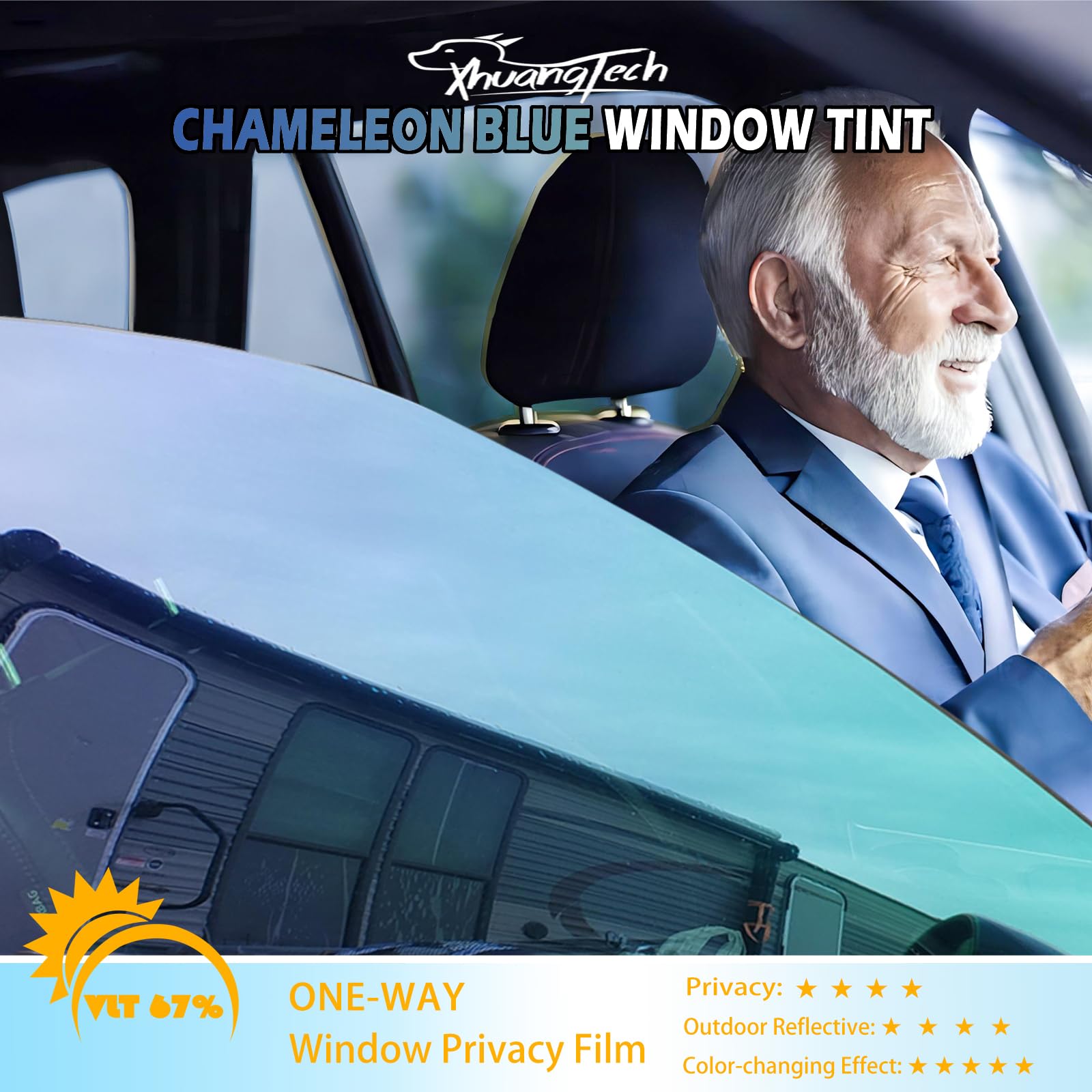 Amazon.com: XhuangTech Automotive car tints for Window, Blue Front