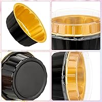 Vista 3 de 100 paquetes de ramequines desechables con tapas de 8 oz, ramequines de papel de aluminio para creme brulee, forros desechables para magdalenas