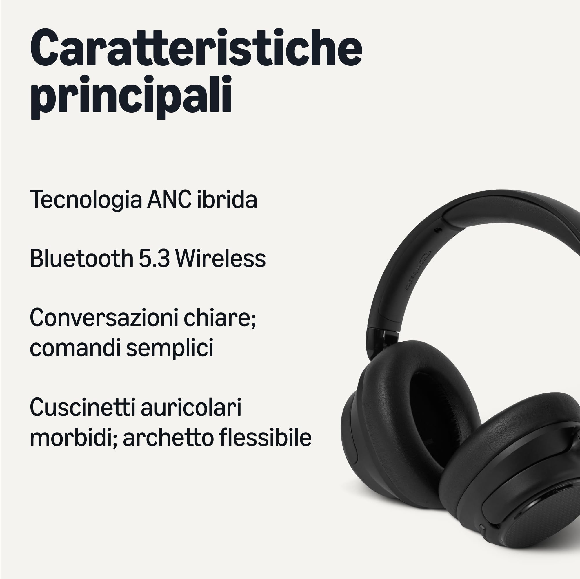 cuffie蓝牙降噪无线耳罩式耳机Amazon Basics - Dettaglio