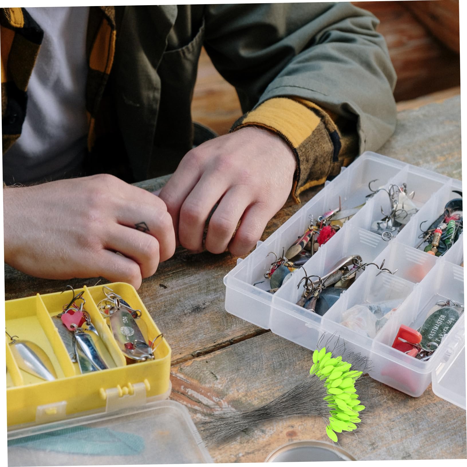 YARNOW 2 Ensembles Flotteur de pêche flotteurs de pêche réfléchissants Bouchon de pêche kit de pêche Fournitures de pêche Outil bouée matériel de pêche flotteurs de pêche en Plastique