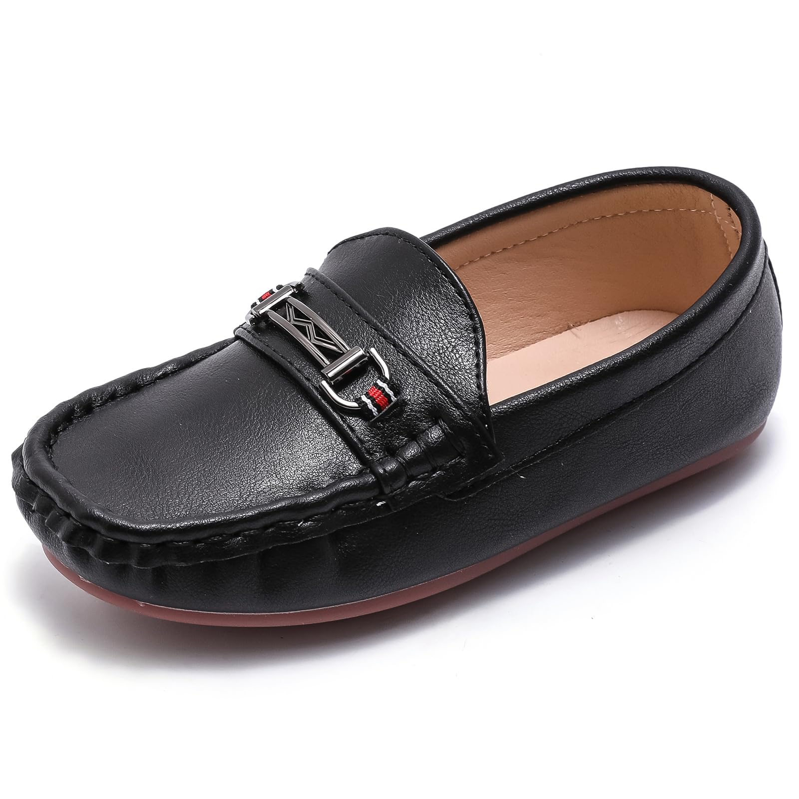 WUIWUIYU Garçon Fille Slip on Penny Loafer Confortable Décontracté L'école Plates Mocassins Chaussures habillées pour l'école