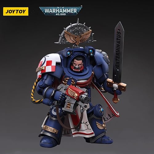 Miniatura 10 de JoyToy Warhammer 40,000 118 Figura de acción Ultramarines Honour Guard 1 Colección de figuras modelo (4.88 pulgadas)