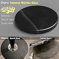 Vista 7 de Kertnic Perchero de metal con base de mármol natural, árbol de pasillo independiente con 12 ganchos para colgar bufanda, bolsa, chaqueta, Negro