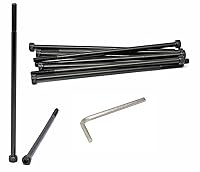 Vista 70 de iexcell Juego de 50 tornillos M4 x 20/25/30/35/40 de acero de aleación de grado 12.9, acabado de óxido negro