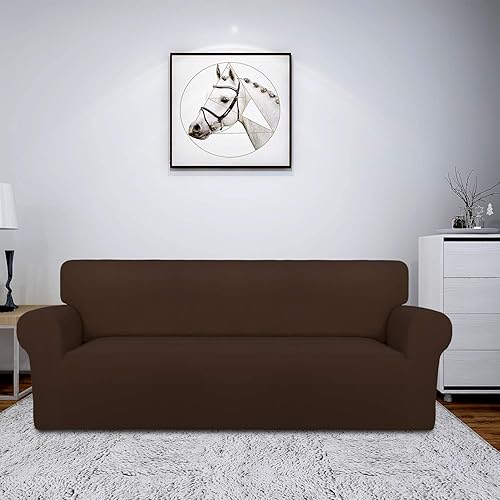 Miniatura 2 de Easy-Going Funda elástica de forro polar para sofá de elastano, suave, antideslizante, protector de muebles lavable con espuma antideslizante y