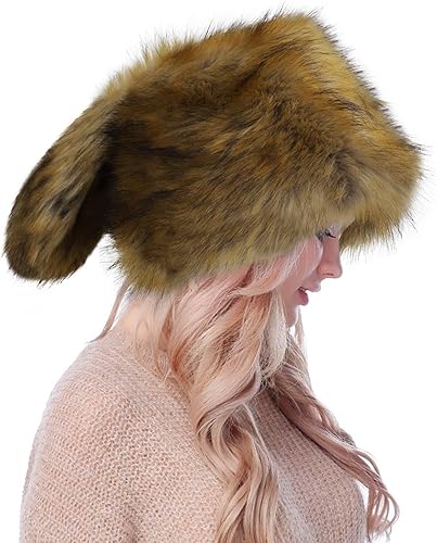 Miniatura 10 de Sombrero ruso de pelo sintético esponjoso para hombres, mujeres y ancianos, sombrero clásico de invierno cosaco grueso, resistente al viento,
