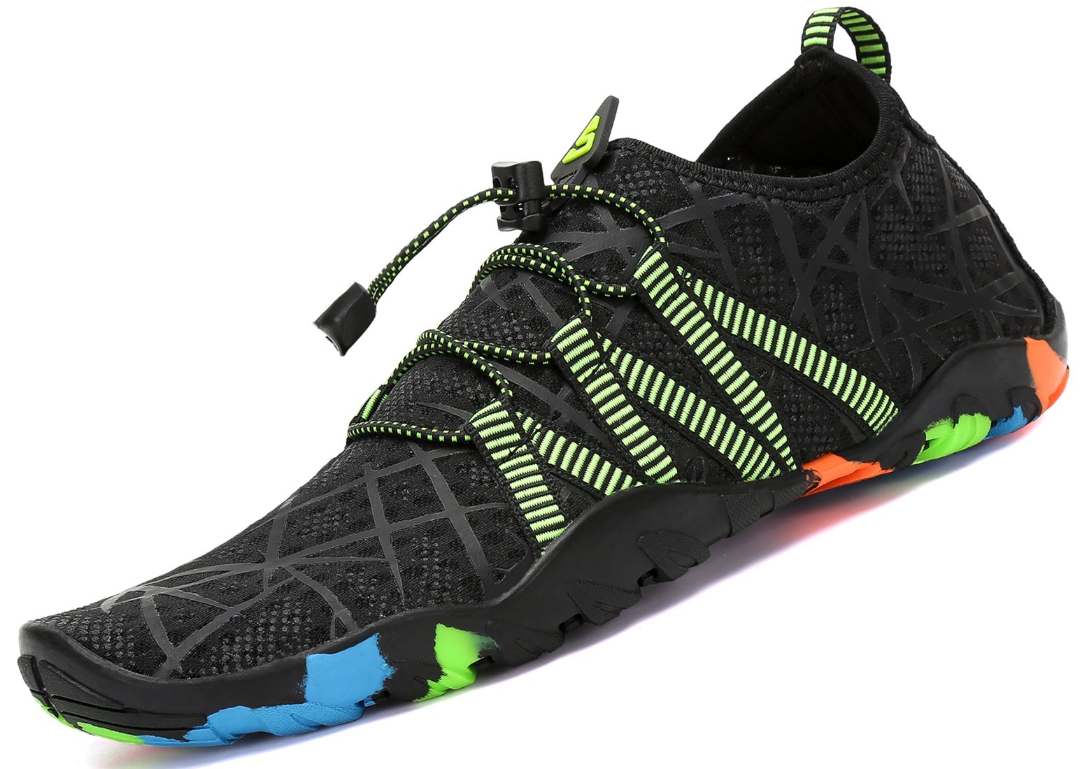 SAGUARO Escarpines unisex, transpirables, ligeros, antideslizantes, para hombre y mujer, color Negro, talla 37 EU