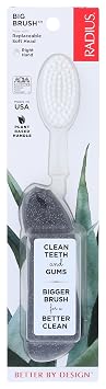 RADIUS - Original Toothbrush, Right Handed, Designed to Improve Gum Health and Reduce the Risk of Gum Disease, Made with Sustainable Materials, 1 Count Pack of 1 Colors may vary