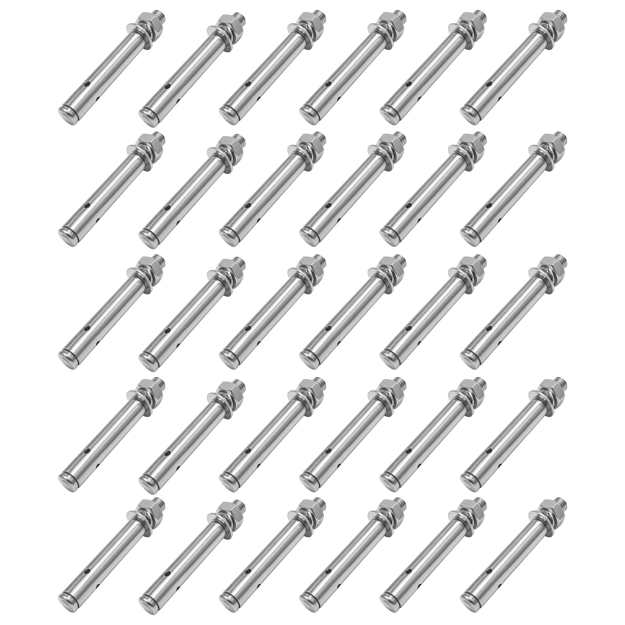 YKUKIZEE 30 PCS Anchor Bolts M8x80mm, Hex Nut Expansion Bolt Heavy Duty
