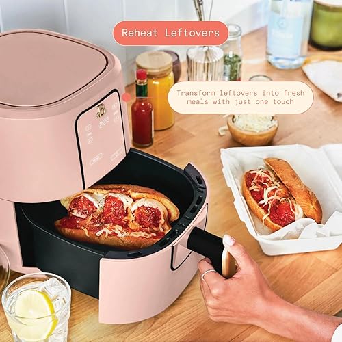 Miniatura 2 de Beautiful Drew Barrymore - Freidora de aire digital de 3 cuartos, tecnología TurboCrisp, 4 ajustes preestablecidos, 170 F-400 F, antiadherente, apta