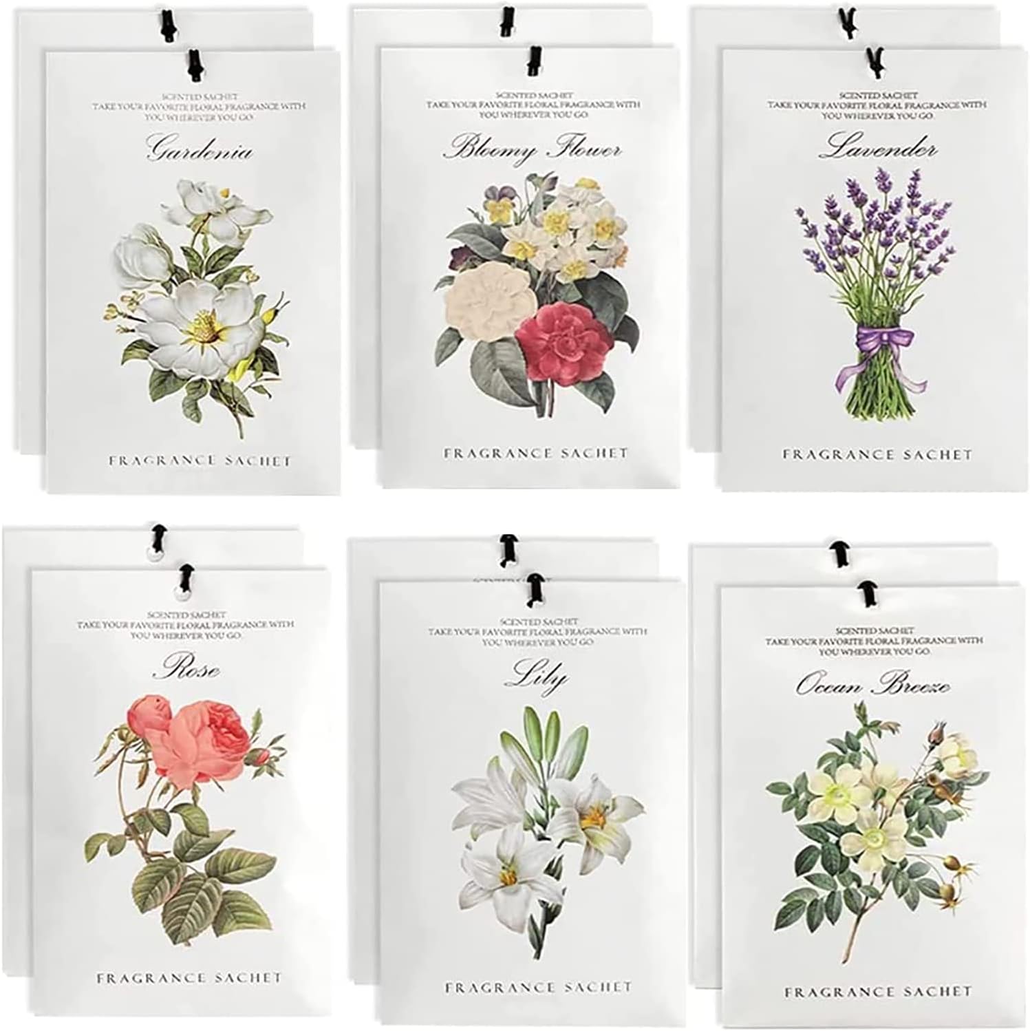 Sachets for Drawers and Closets,12Pcs Closet Air Fresheners