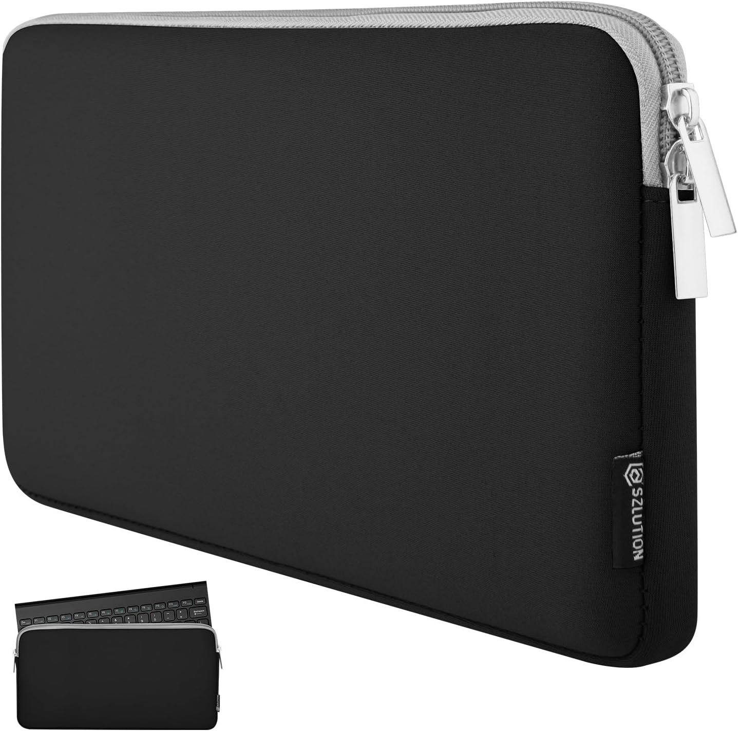 Neoprene Keyboard Sleeve Case for Apple MC184LL/B Wireless Bluetooth Keyboard, Protective Keyboard Case with Zipper for Small Wireless Keyboard, Black - Image 8