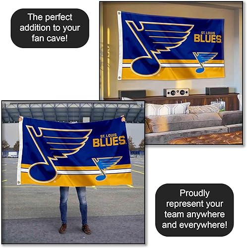 Miniatura 5 de WinCraft Bandera con logotipo de St. Louis Blues de 3 x 5 pies