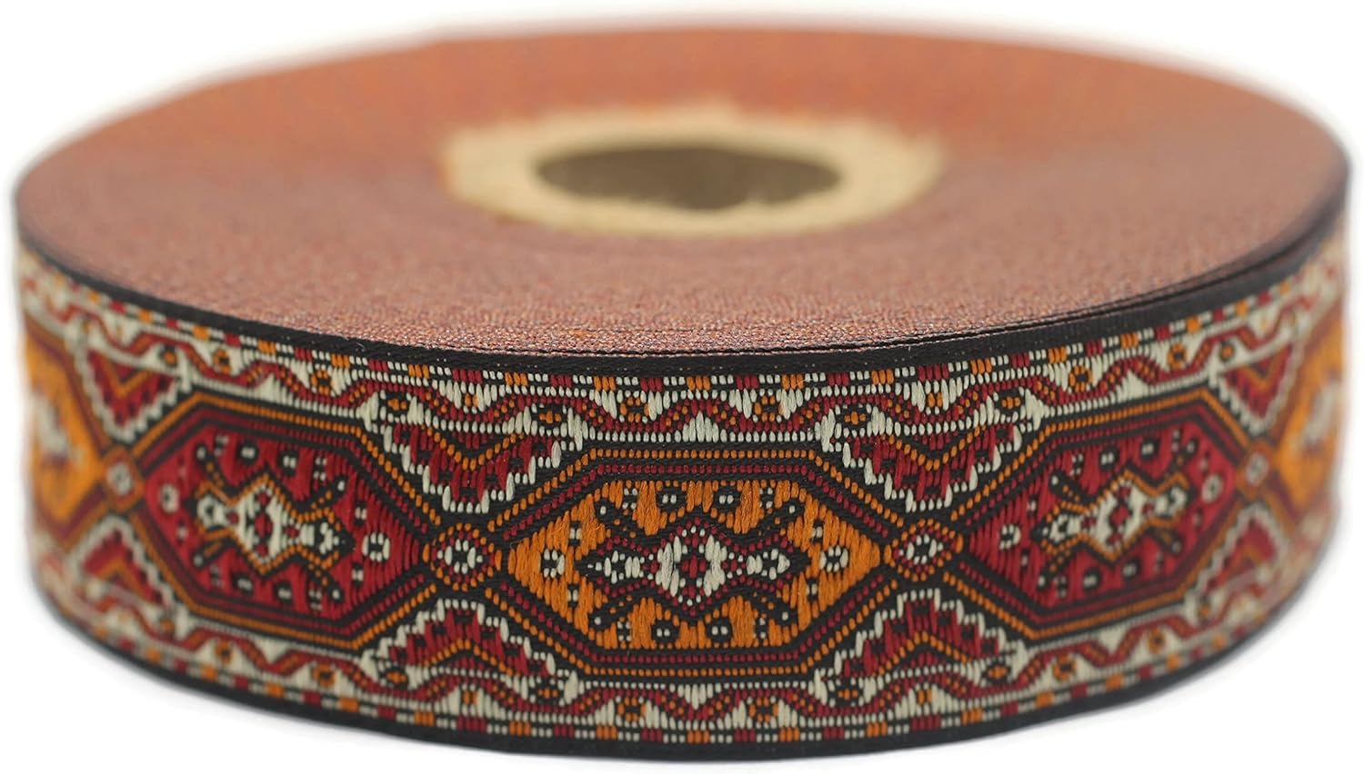 11 Yard Spool 25mm Wide Anatolian Kilim Style Jacquard Ribbon DIY Sewing Trim 25588