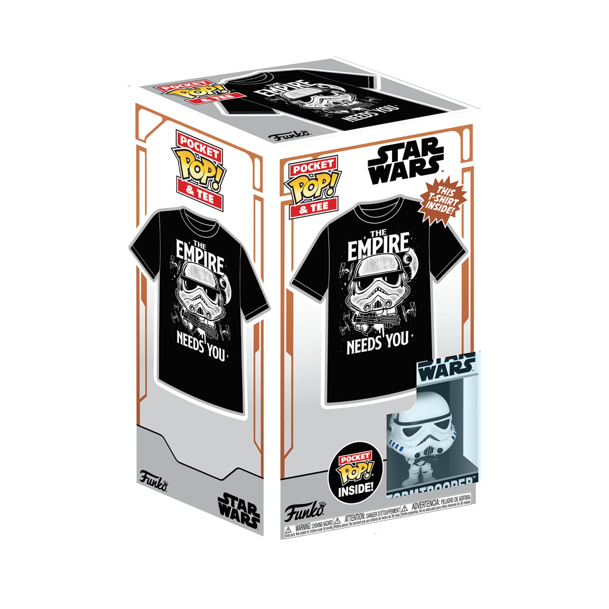 Funko Pocket Pop! & Tee: SW - Szturmowiec - Extra - Dla Chłopców - Extra Large - XL - Szturmowiec - Gwiezdne Wojny - Koszulka, Flanelowa - Winylowa Mini Figurka Do Kolekcjonowania Mężczyzn