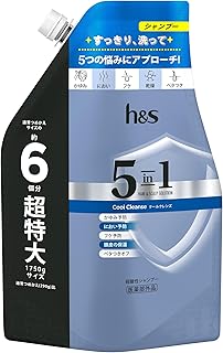h&s 5in1 シャンプー 1750g [6 個分] 詰替 超特大クールクレンズ エイチアンドエス