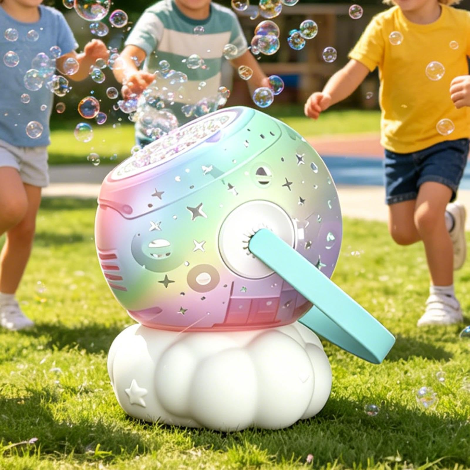 Macchina Delle Bolle Ricaricabile Giocattoli Da Giardino | Soffiatore Di Bolle Per Bambini Feste Di Compleanno Vacanze Cortile, Giardino, Picnic Spiaggia Campeggi Estivi Giochi