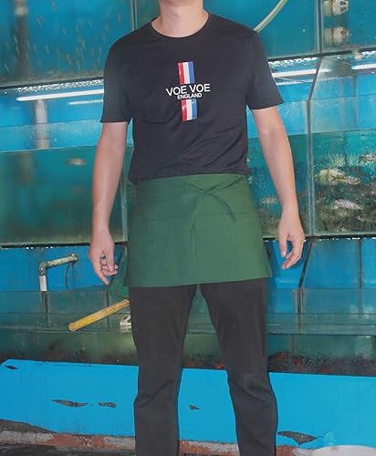 Miniatura 6 de Resistente al agua 3 bolsillos grandes cintura servidor delantal (6 colores disponibles