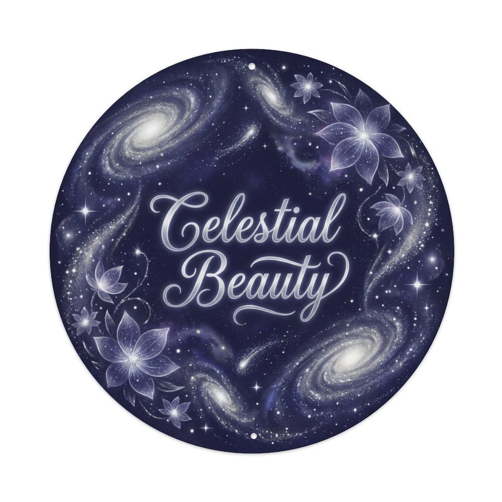 Dreamy She Shed Floral Celestial Beauty Metal Tin Sign
