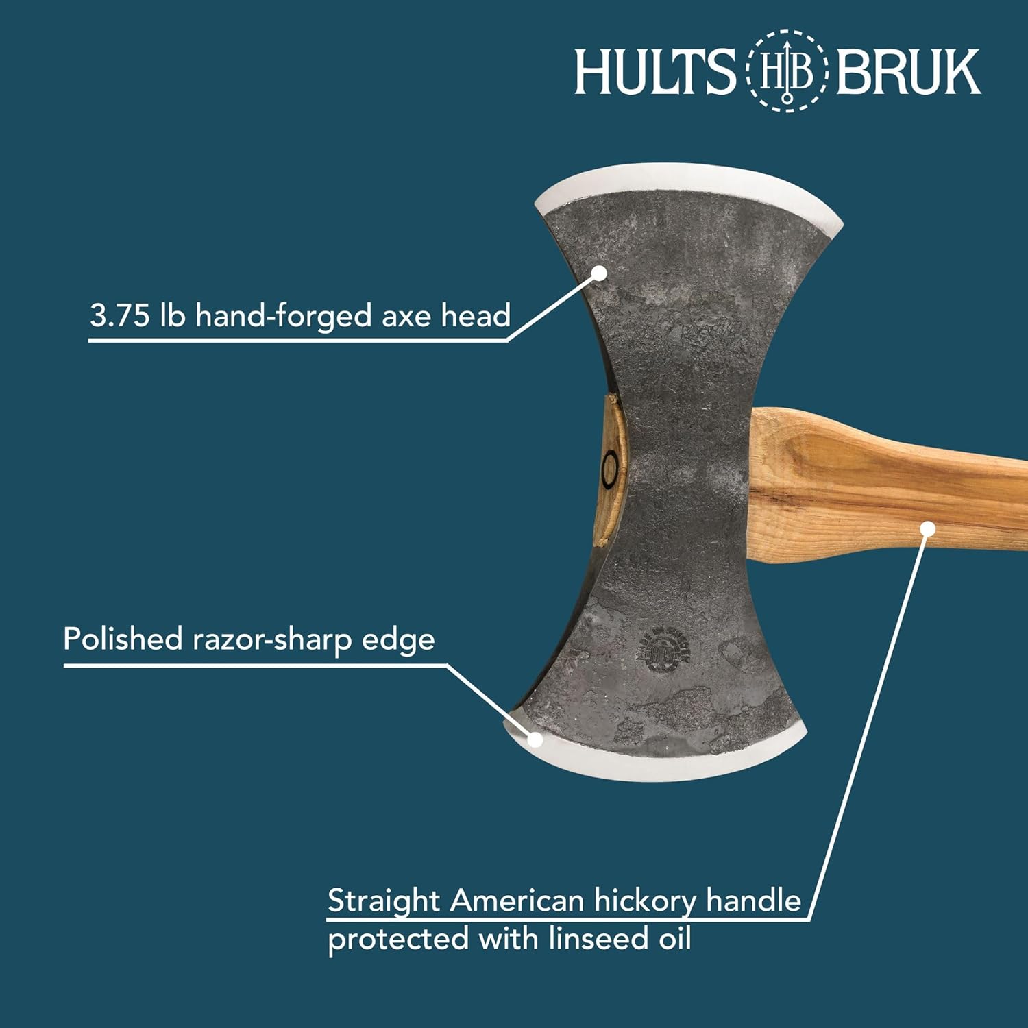 Hults Bruk 840752 Motala Double Bit Axe - 3.75 lb Head, 30" Handle
