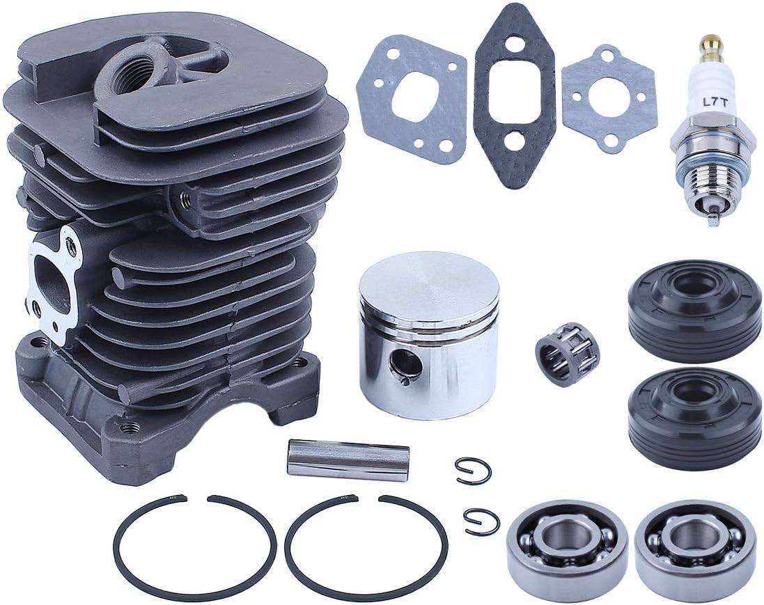 Cylinder Piston Crank Bearing Seal For Jonsered CS2137 CS2138 2035 Chainsaw Part, Cylinder Piston Kit, Crankshaft Bearing, Oil Seal, Spark Plug, Needle Bearing, Gasket.