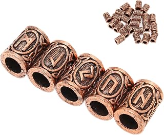 Contas de barba viking, contas de barba para homens, 24 peças para barbas para tranças sujas para pulseiras para colares
