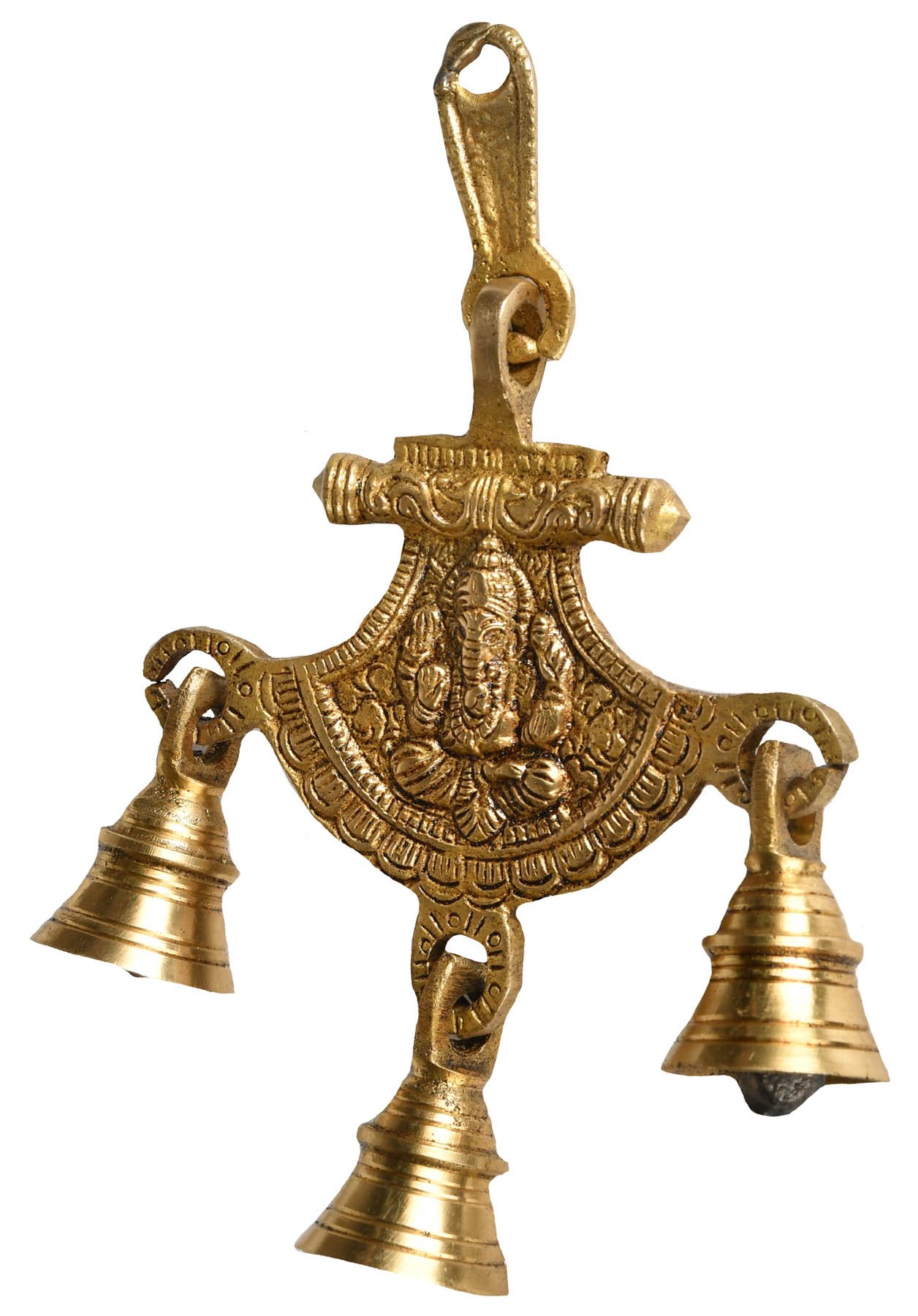Wiszące dzwonki Ganesha - mosiężna statuetka