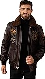 Schott NYC Lcflightvint Chaqueta para Hombre L BROWN