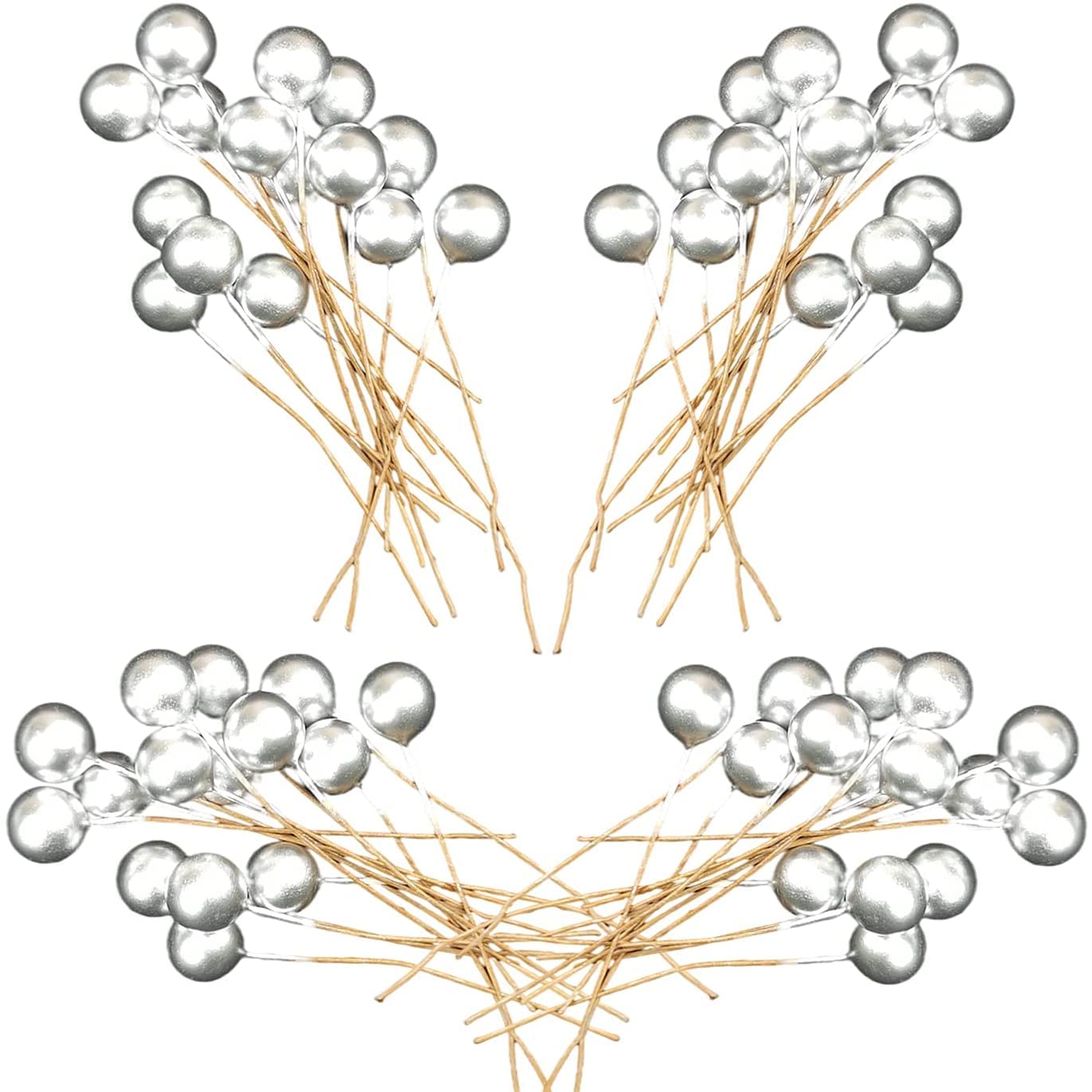 Amazon | Wakaka 200個 クリスマスツリー飾り オーナメント 造花
