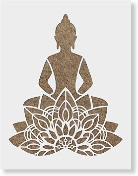 Stencil Revolution Mandala Buddha Stencil - Mandala Art, Floor Stencil