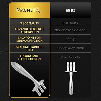 MagnetRX® Magnetic Therapy Massage Fork – Multi-Functional Magnetotherapy Pen for Emotion Code Magnets, Meridian Massage Tool & Body Healing Magnets – Magnetoterapia Fisioterapia Portatil Aparatos