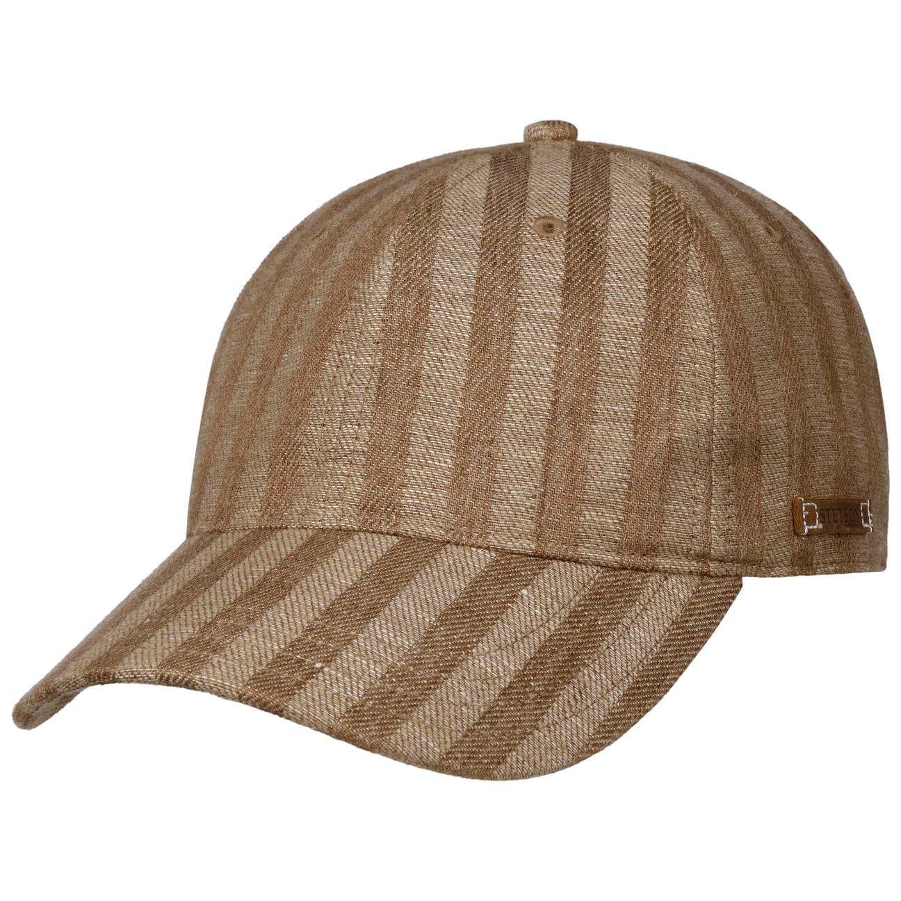 Stetson Barista czapka baseballowa w paski wielokolorowa kawa barwiona pasek z tyłu unisex wiosna lato zima