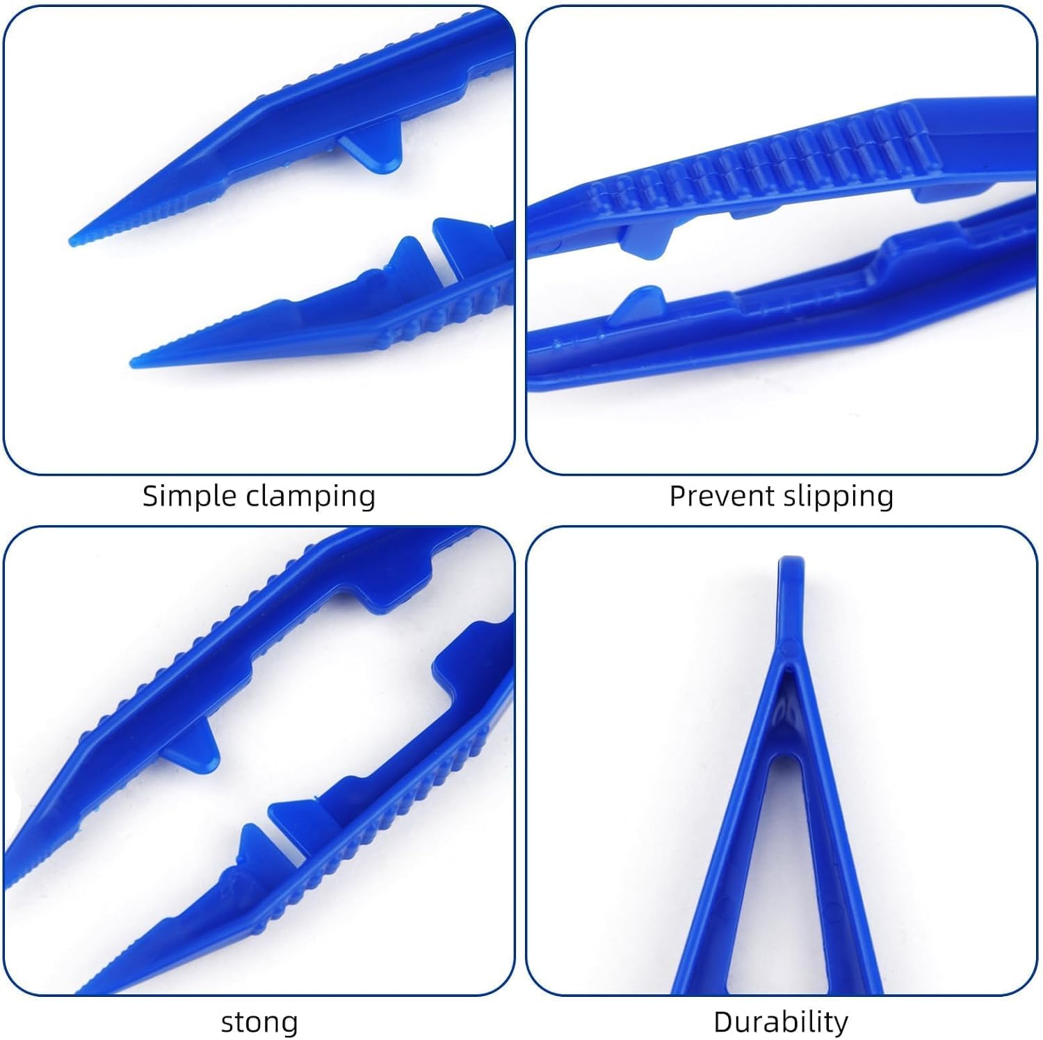 10 PCS 3.9" Plastic Fuse Beads Tweezers, Precision Iron Beads Tools for Kids Crafting, Pointed Tips Melting Beads Tweezers for DIY Creative Projects Handmade Bead Tweezer Plastic Forceps Craft Tweezer