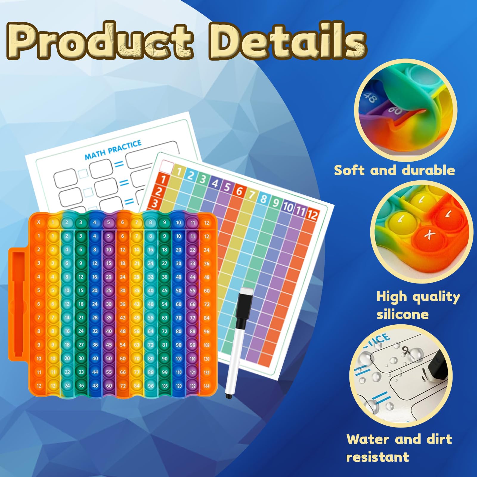 Multiplication Tables for Kids, Times Table Poppet 12×12, Times Tables ...