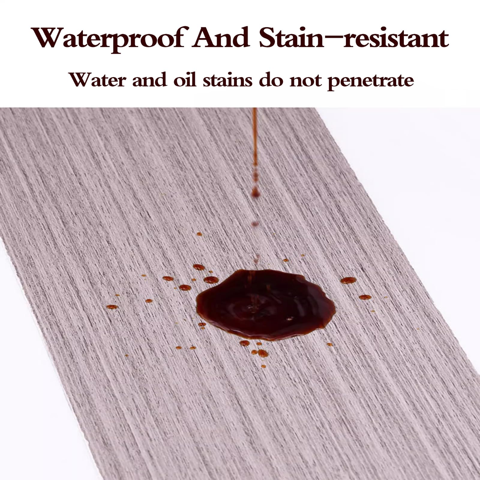Samoprzylepne płytki podłogowe, Self Adhesive PVC Floor Tiles Wood Effect Multicolor 8-12x60cm(Brown,10 * 60cm*50 pcs)
