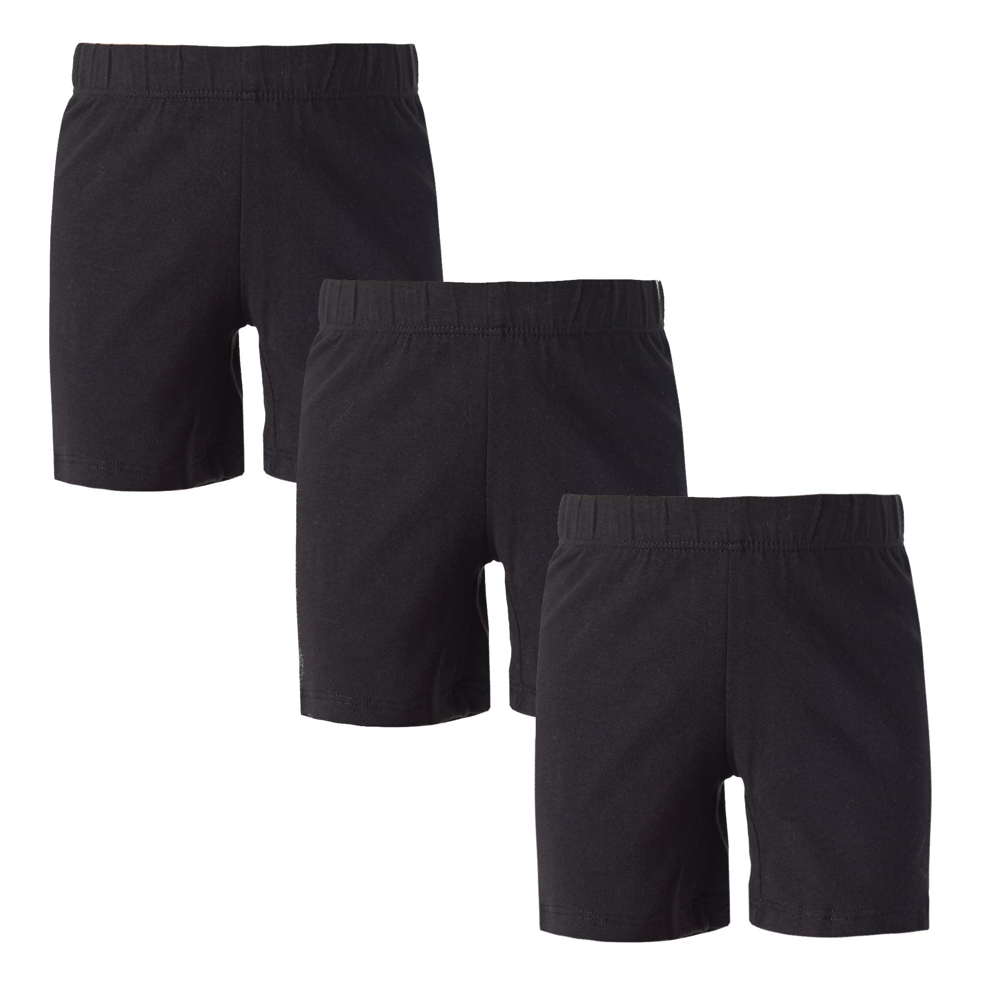 MY WAY Toddlers & Girls Bike Shorts Cotton & Spandex — Biker Shorts for Under Dresses, Cartwheel & Dance - 3 Pack Sizes 2T-16