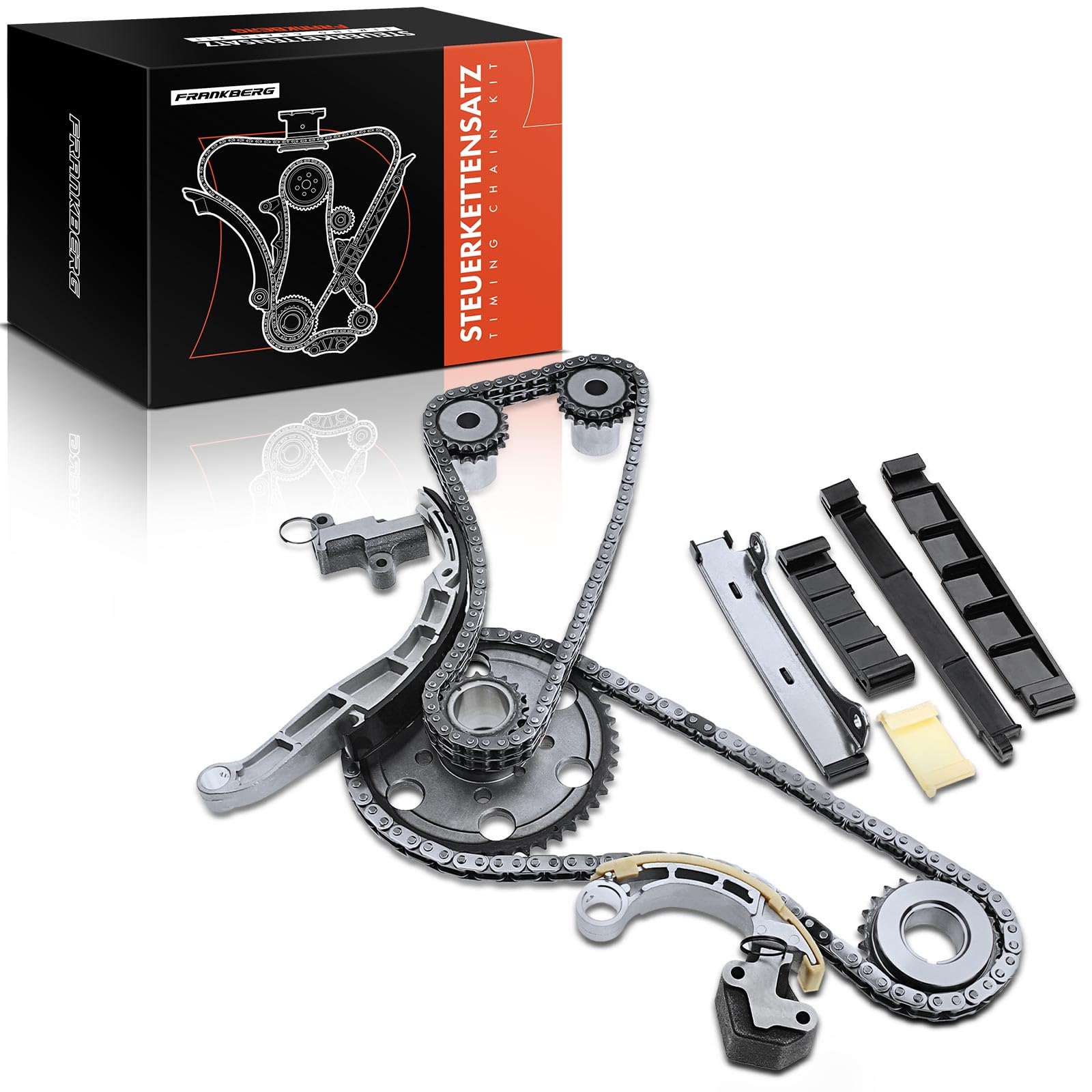 Frankberg Kit de cadena de distribución 13028AD212 | Compatible con: Camioneta NP300 D22, Navara D40 NP300, Recogida D22, Navara D22, NP300 Navara plataforma/chasis D40