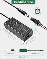 Vista 3 de Cable de alimentación de CC 5 V, adaptador de CA de 15 A, 100-240 V a 5 V, fuente de alimentación de 5 voltios, 10A, 8A, 6A, 5A, RGB LED, enchufe